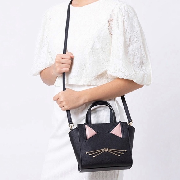 NWT Kate Spade Jazz Things Up Cat Mini Hayden Bag - Picture 7 of 8